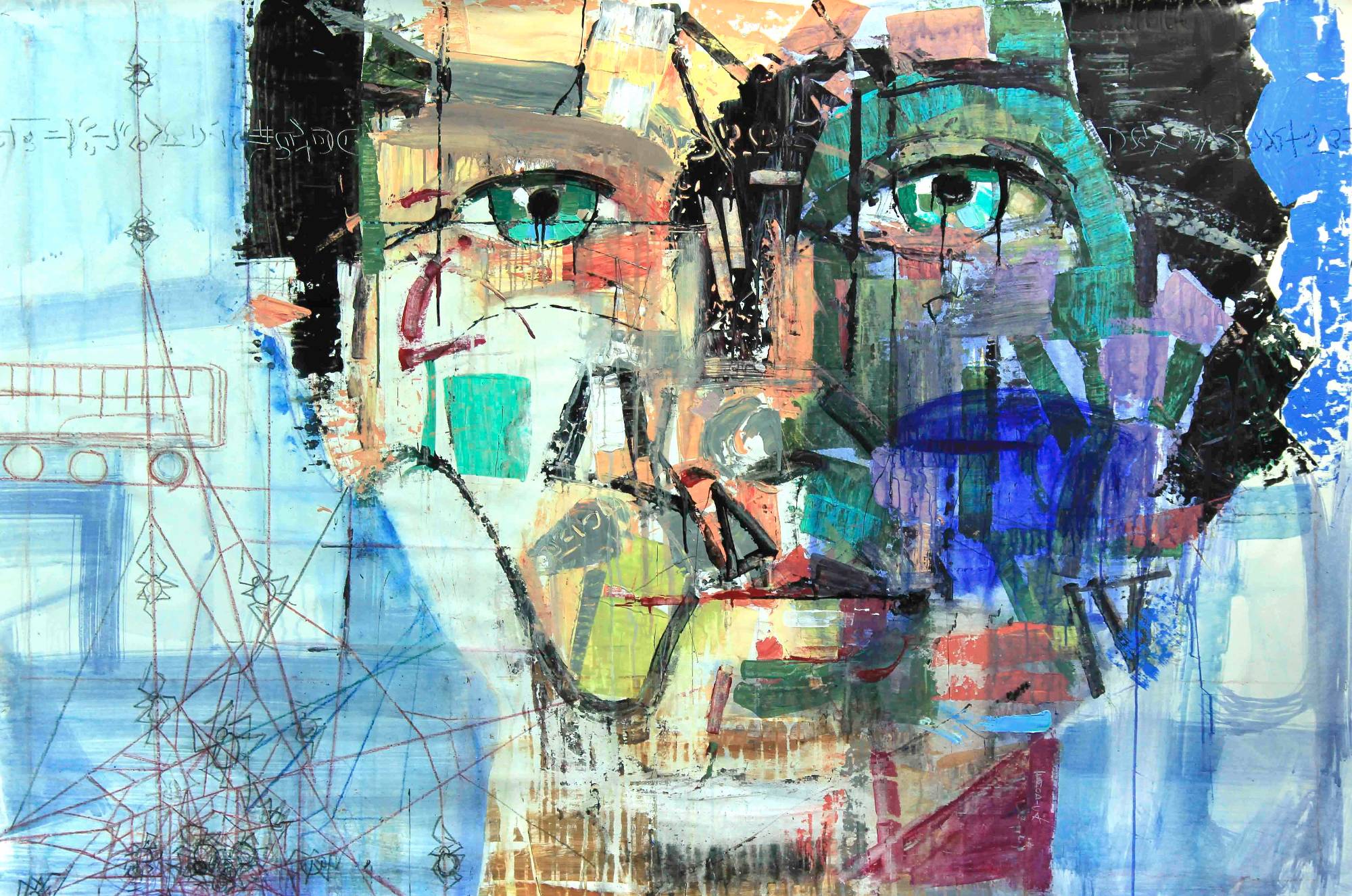 -interior-design-Fabio-Modica-contemporary-art-painter-portrait-arte-contemporanea-artista-quotato-moma-established-museum-famous-artist