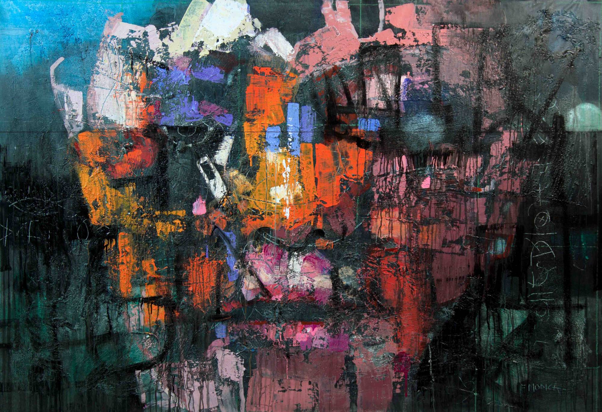 -interior-design-Fabio-Modica-contemporary-art-painter-portrait-arte-contemporanea-artista-quotato-moma-established-museum-famous-artist