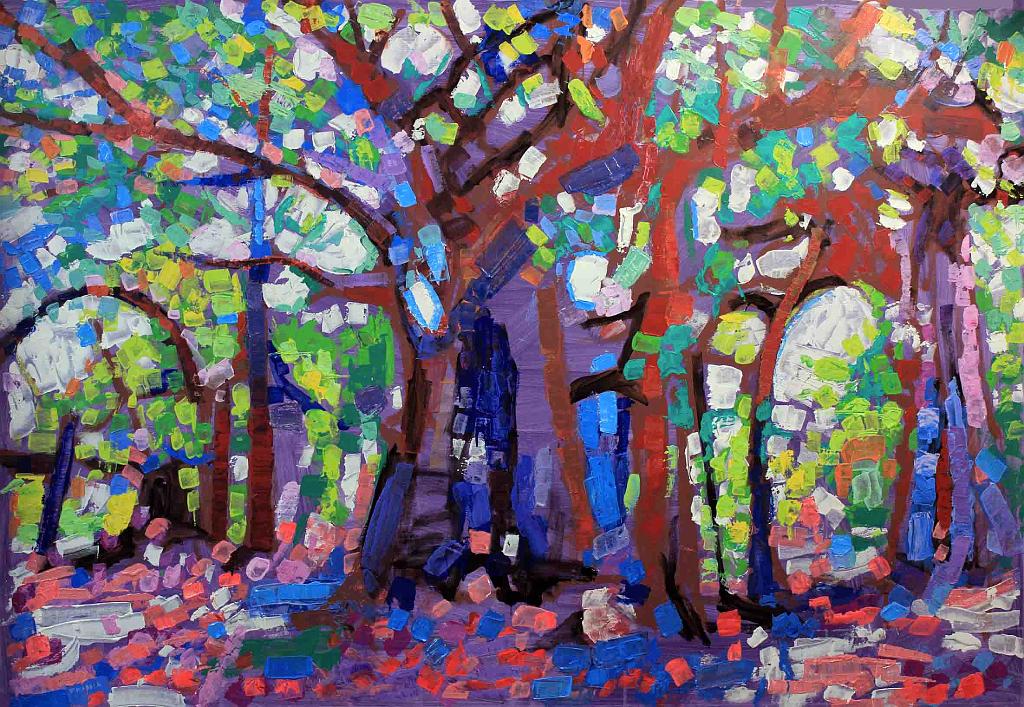 Fabio Modica | Ficus - mixed Media on canvas - 75x55 inches - 2014