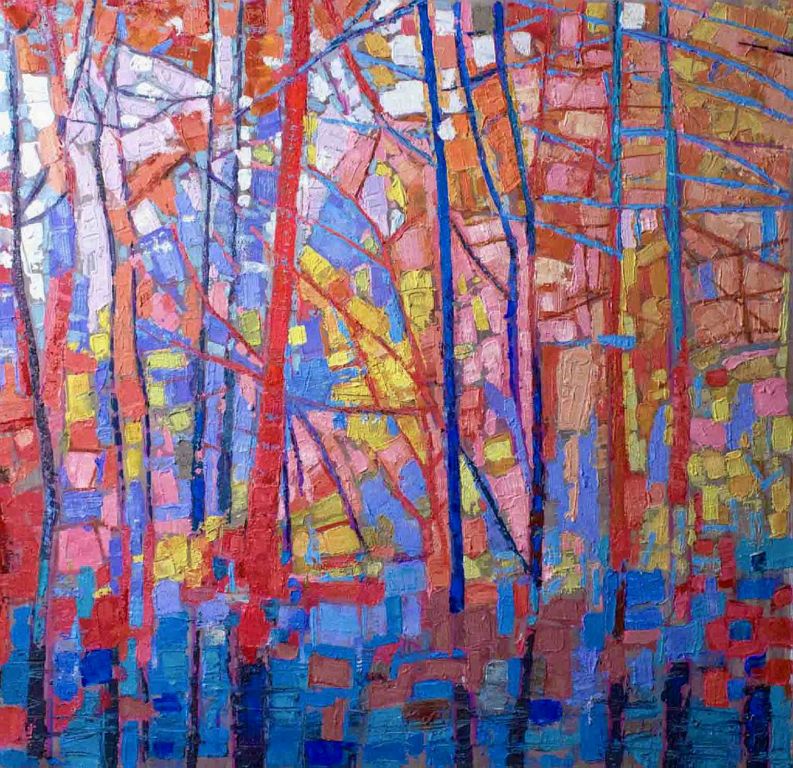 Fabio Modica | Nature IV - mixed media on canvas - 60x59 inches - Private Collection - Los Angeles - SOLD