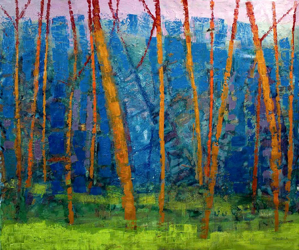 Fabio Modica | Sunset - mixed media on canvas - 71x59 inches - 2013