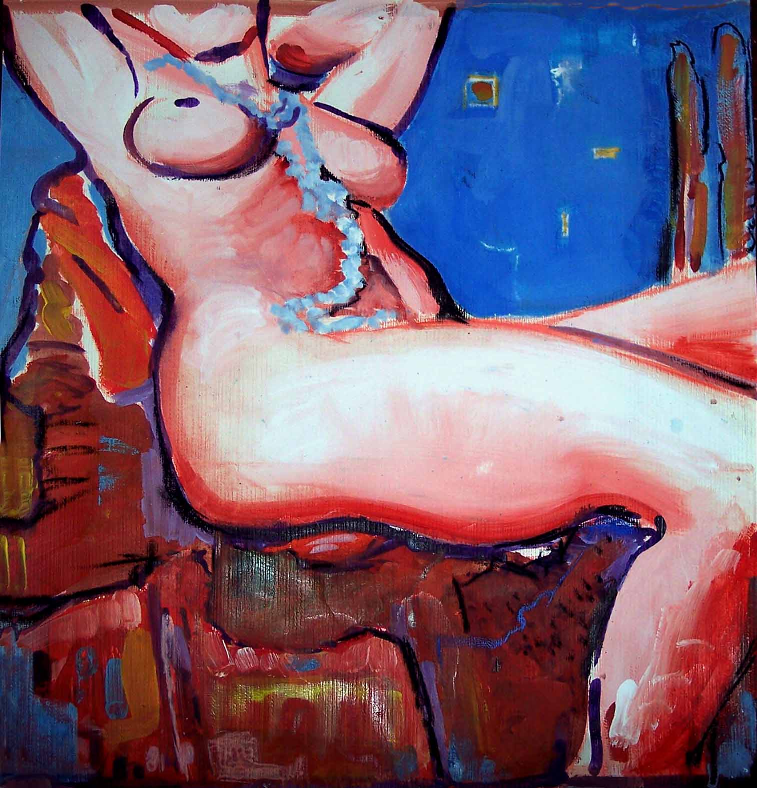 Fabio Modica | Nude - cm 55x60 | 21,65x23,6 inches - mixed media on paper - 2007