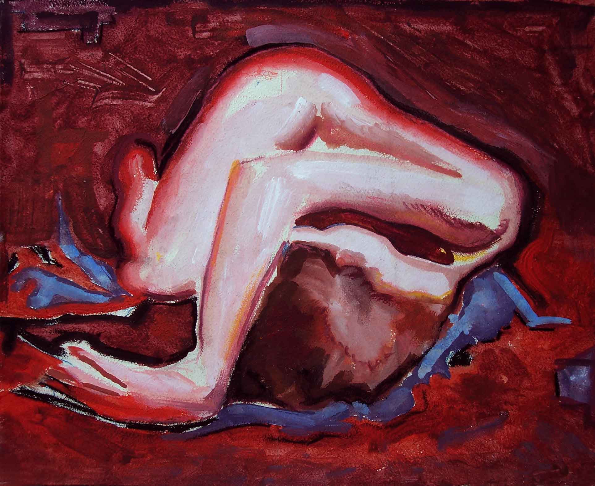 Fabio Modica | Figurenfeld - cm 50x60 | 19,7x23,6 inches - mixed media on paper - 2007
