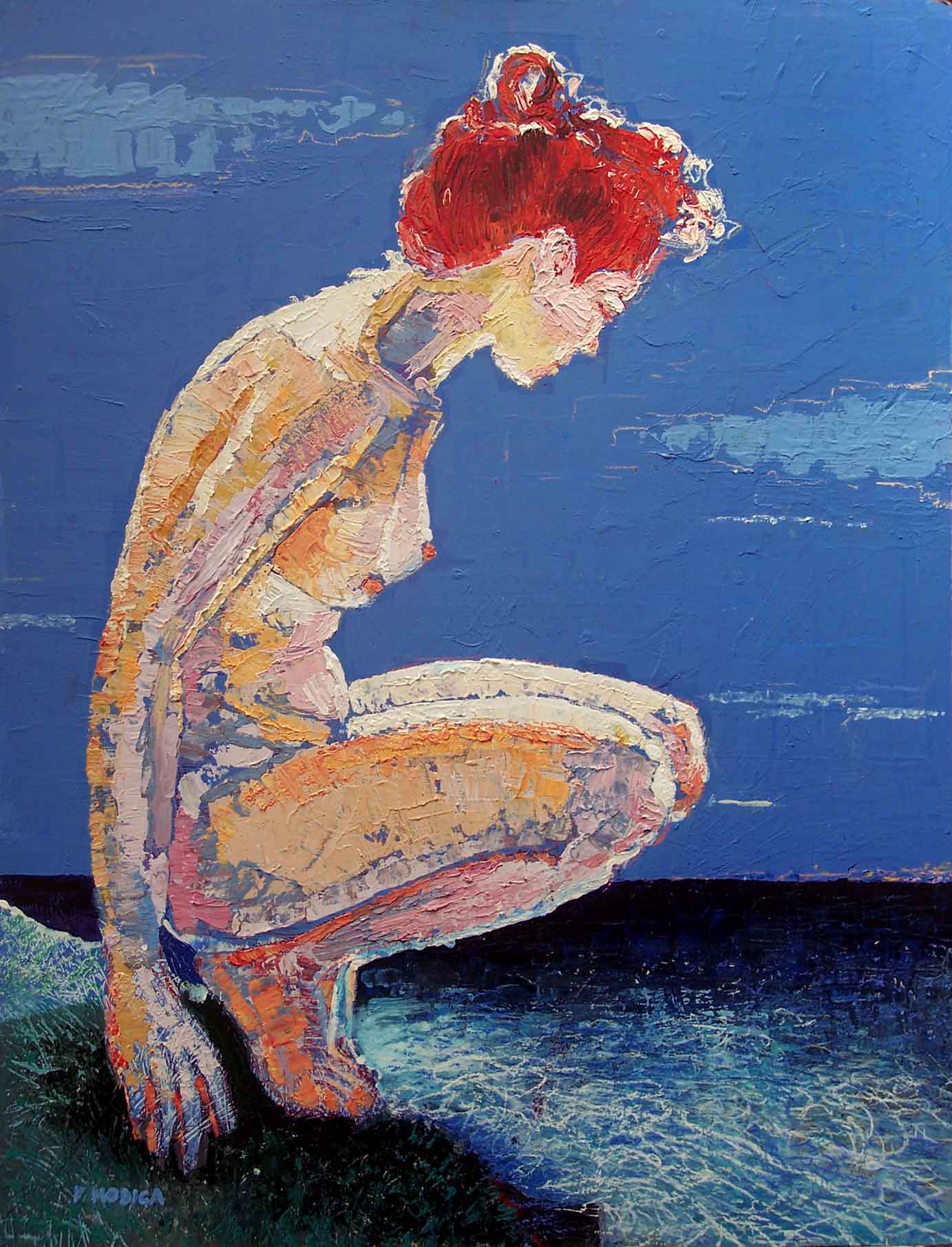 Fabio Modica | Galatea - cm 70x100 | 27,5x39,4 inches - mixed media on table - 2008