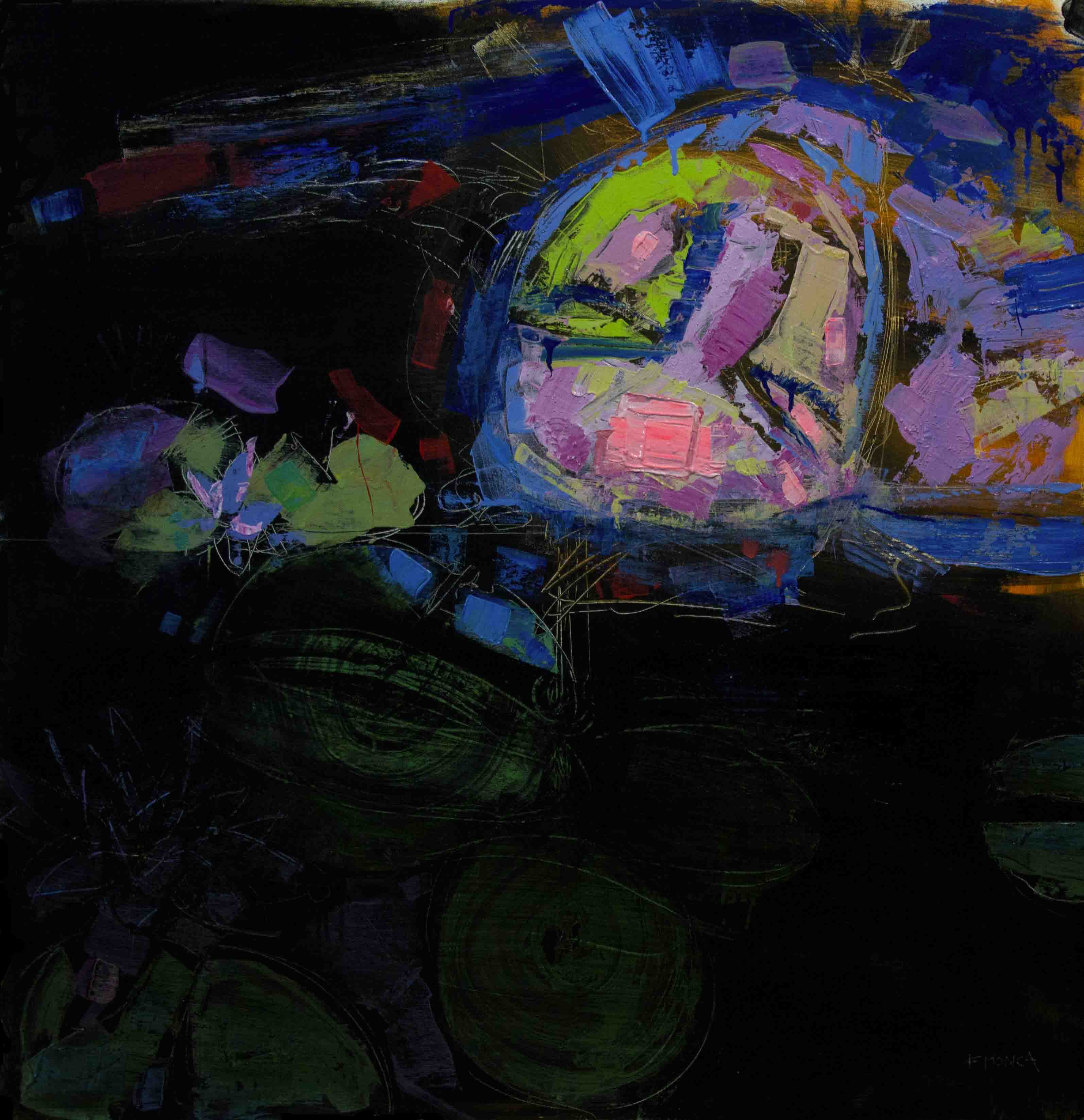Fabio Modica | Ophelia - mixed media on canvas - cm 100x100 | 39,4x39,4 inches - 2013 | Aberson Exhibits - Tulsa - OK