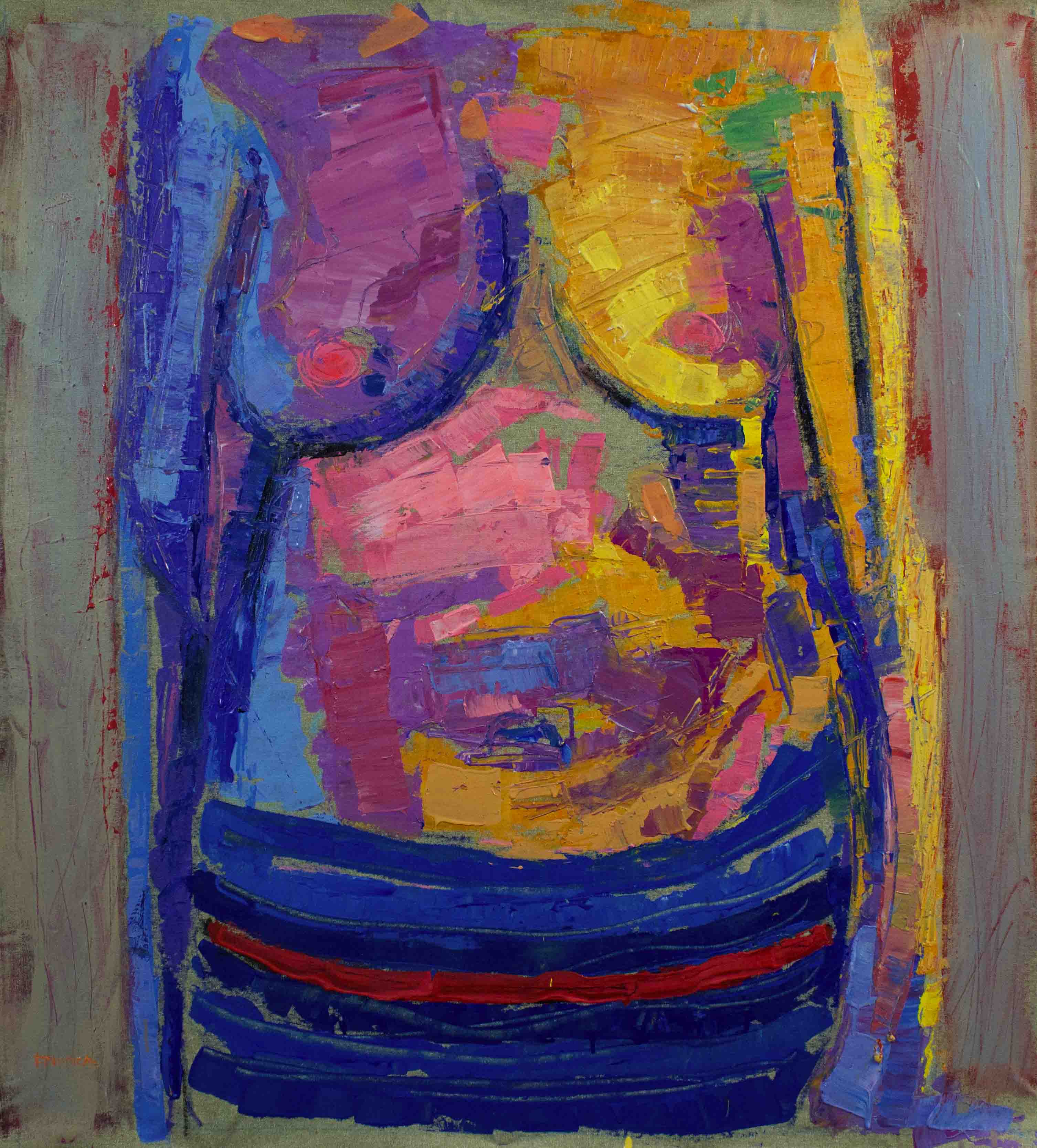 Fabio Modica | Nudo - mixed media on canvas - cm 95x104 | 37,4x41 inches - 2013