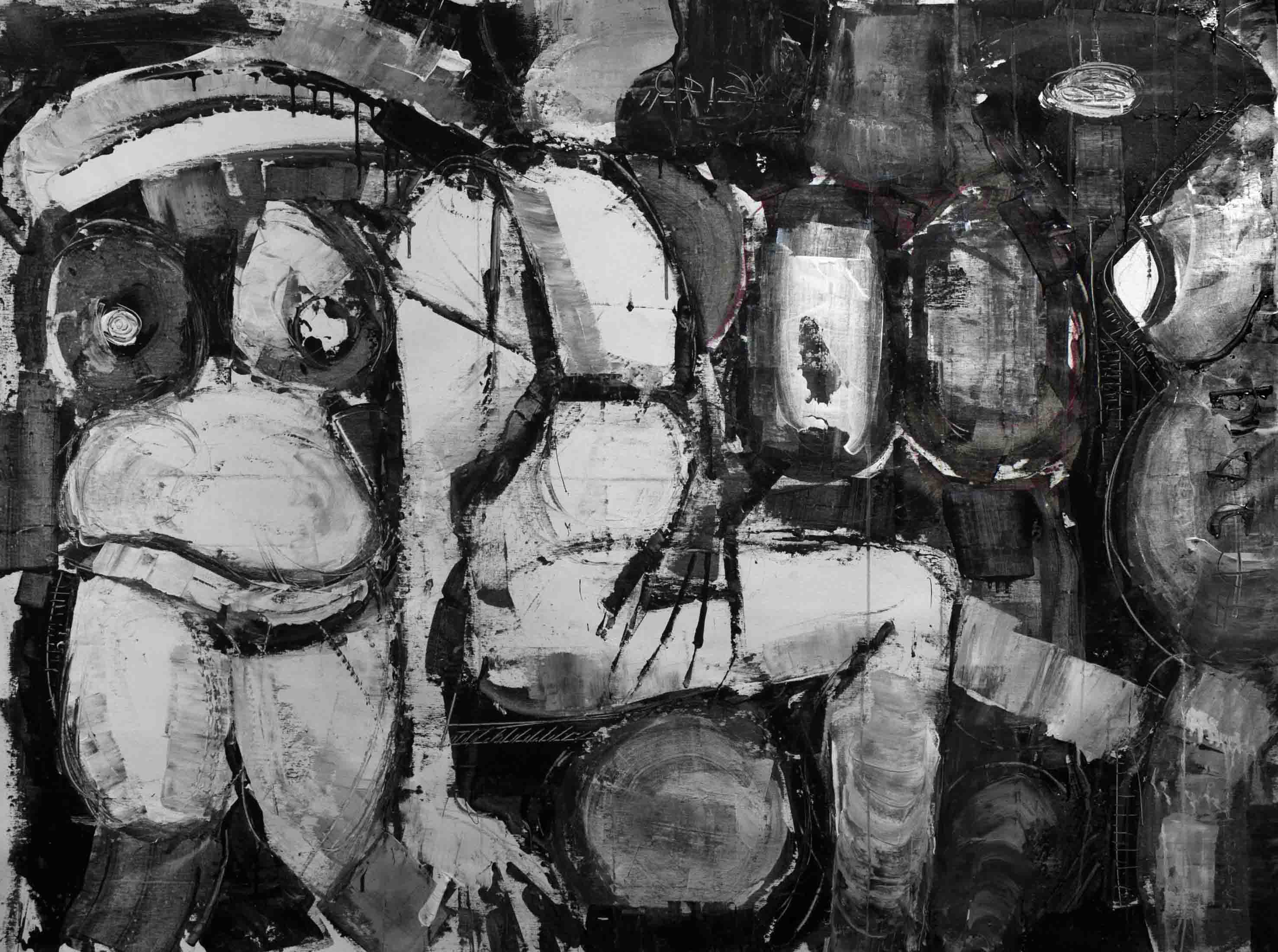 Fabio Modica | Mercification III - mixed media on canvas - cm 147x110 | 58x43 inches - 2015 | Aberson Exhibits - Tulsa - OK