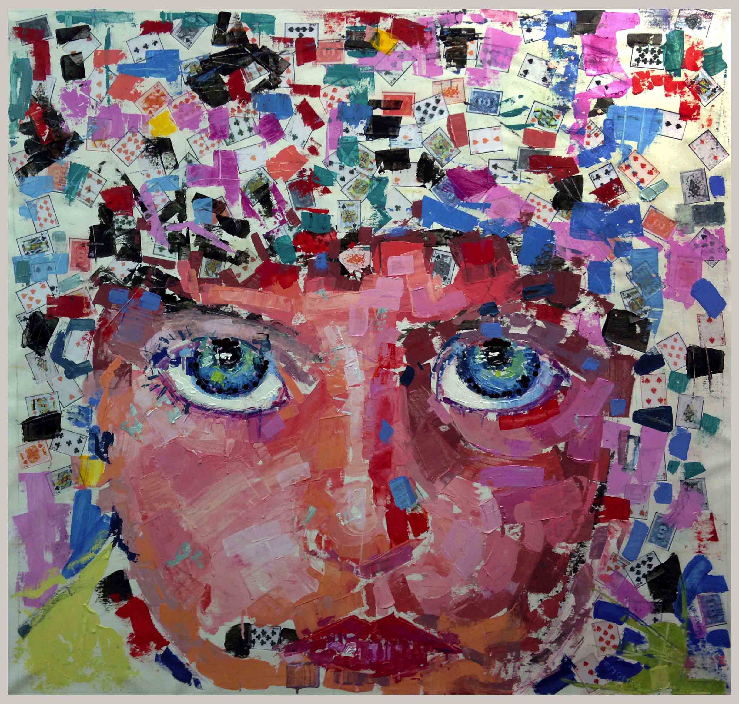 Young chances - mixed media on canvas - cm 150x144 | 59x56,7 inches - 2014 | Lowe Gallery - USA